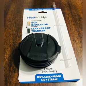 Black Leak-Proof Tumbler to go Lid with Straw